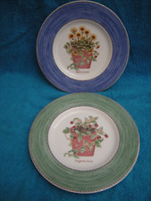 TWO X WEDGWOOD "SARAH'S GARDEN" 8.25"PLATES.