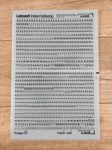 Letraset rub transfer - letraset, on