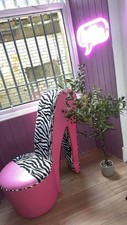 Girls pink high heel chair - high,
