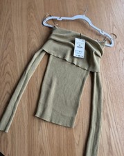 Zara Olive Green Off Shoulder
