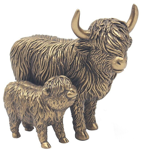 Highland cow calf - highland, statue