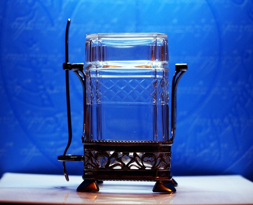Antique pickle jar stand and - antique,