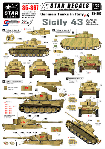 Star decals 867 german - decals,
