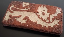 Medieval Tudor Style Reproduction Terracotta Encaustic Decor Border  Tile Lion 4