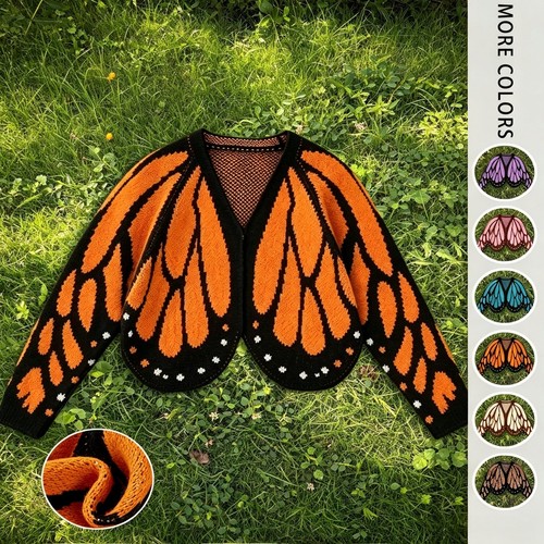 Women butterfly wing - butterfly, knit