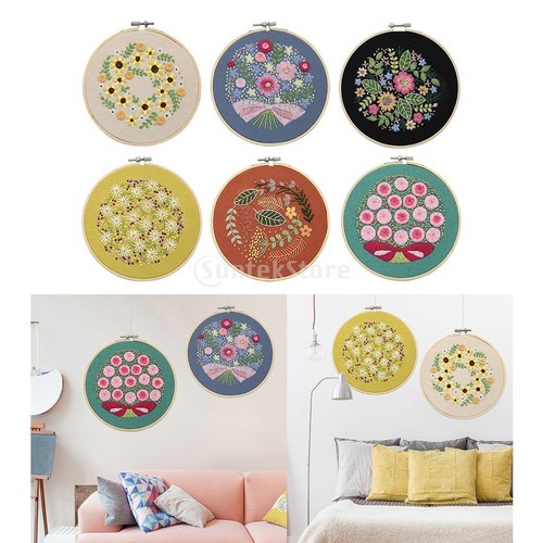 Floral embroidery kit complete - kit,