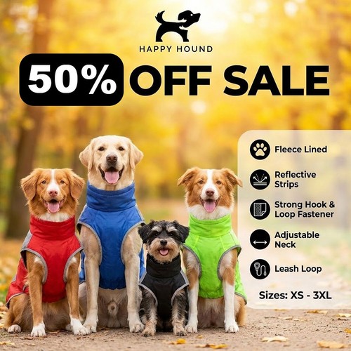 Happy hound dog jacket soft - dog,