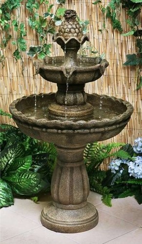 Tiered water fountain feature - water,