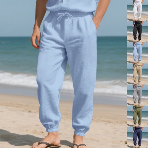Men linen trousers - men's, trousers,