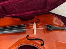 Cello size 1/2 in hard black shell Gear 4Music l