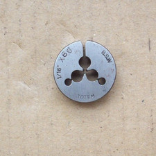 1/16" BSW WHIT WHITWORTH DIE ~ 60 TPI ~ 13/16" O/D ~ TOTEM UK