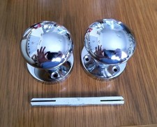 Chrome/Silver MODERN Internal Round Door Knobs, NOT spring action