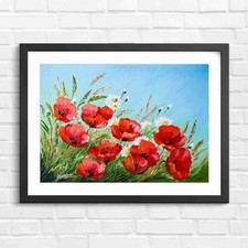 Vibrant Red Poppies and
