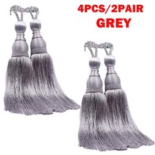 4Pcs/2pair Large Grey Curtain