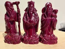 3 x Red Resin Chinese Feng