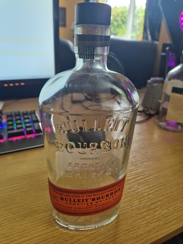 Empty bulleit bourbon - x,
