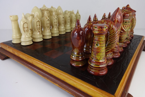 Chess set vintage handmade - chess,