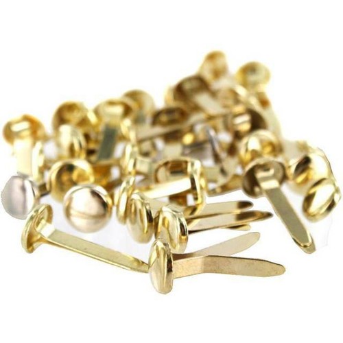 Paper fasteners brass - brass, plated