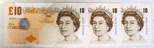 3 x Consecutive £10 Notes