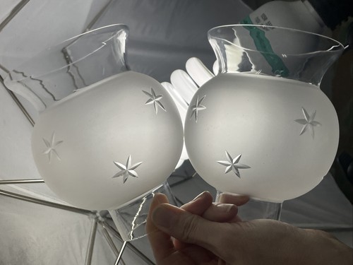 Antique vtg pair - 2, glass