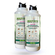 MULTI MITE® 2 X 400g Shakers Diatomaceous Earth Red Mite Worming DE Powder