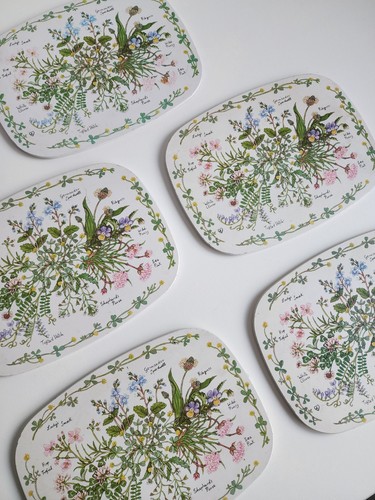 Botanical vintage placemats - vintage,