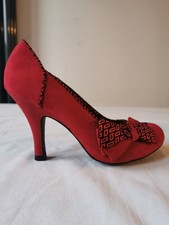 Ruby Shoo Red High Heel Bow