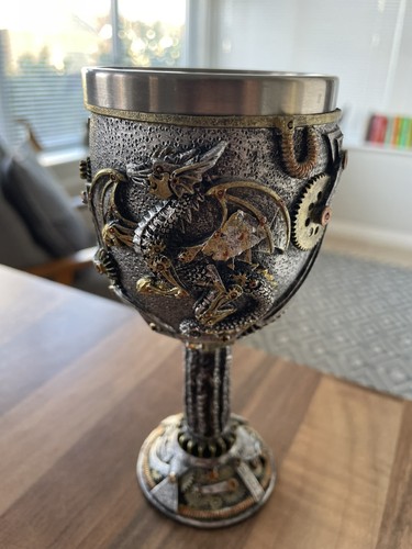 Resin goblet silvered - goblet,