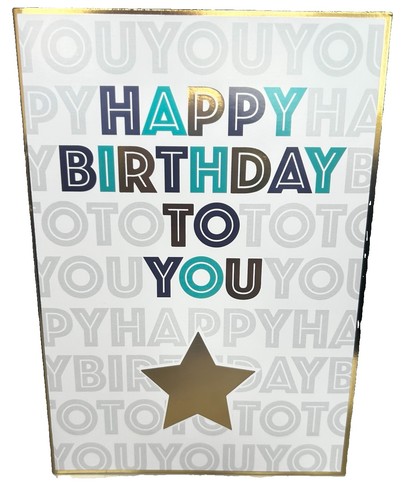 Open male birthday greeting - open,
