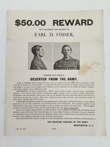1911 antique criminal wanted - antique,