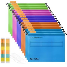 Suspension Files,  15PCS Polypropylene Filing Cabinet Suspension Files with Tabs