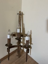 4 Large Scale Of Vintage Mediaeval Gothic Style Wall Lights Bronze Colour