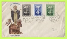 Malta 1954 Marian Year set on