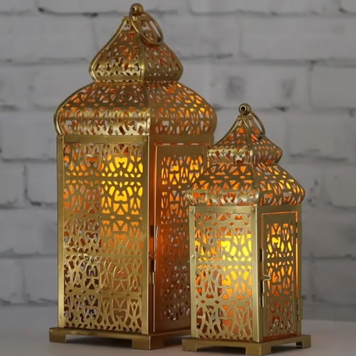 Gold moroccan hexagon - gold, metal