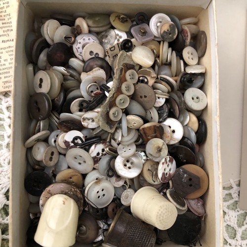 Vintage buttons and fasteners - and,