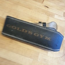Gold's Gym 4ft Weightlifting Belt, Black Leather And Buckle