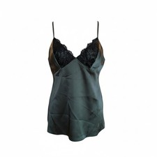 Lace Trim Cami Top Khaki Size
