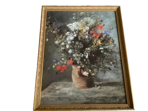 Vtg renoir painting bouquet - renoir?painting,