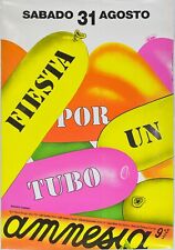 Original Vintage 1991 Amnesia Ibiza Club Poster 