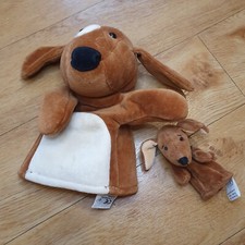 Jellycat Dog Finger Puppet And Manhattan Toys Dog Hand Puppet