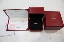 AUTH CARTIER Love Ring Small Model Yellow Gold 750 Size 66 W/ Certificate