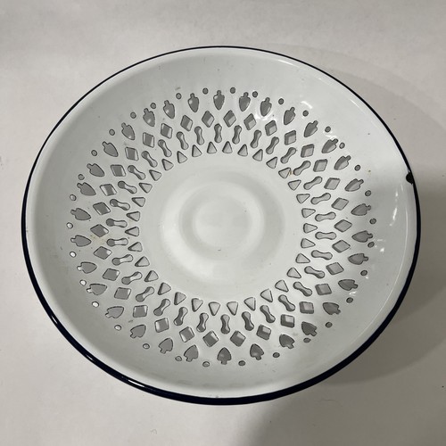 Vintage white enamel metal - vintage,
