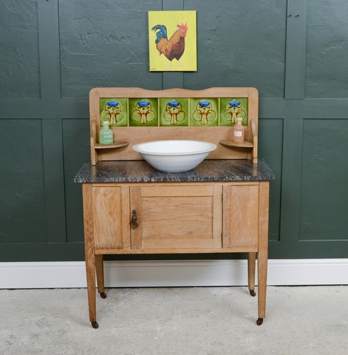 Limed oak washstand - limed,