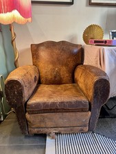 Antique French Leather Club