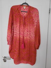 H&M Conscious Collection tunic in orange-pink boho style. Size 14