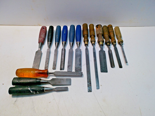 Job lot wood chisels - 15,