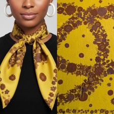Vintage 60s Silk Gold Mustard