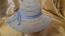 Vintage 1980's  Ladies Pre-Owned Hat -Wedding/Races- Good Condition - Pale Blue