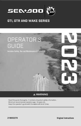 Sea doo owners manual - owners,