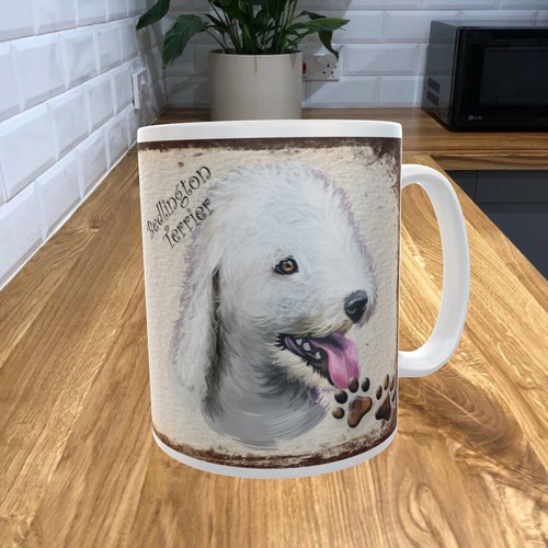 Bedlington terrier 11oz coffee - bedlington,